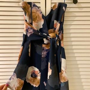 Strapless Floral Romper